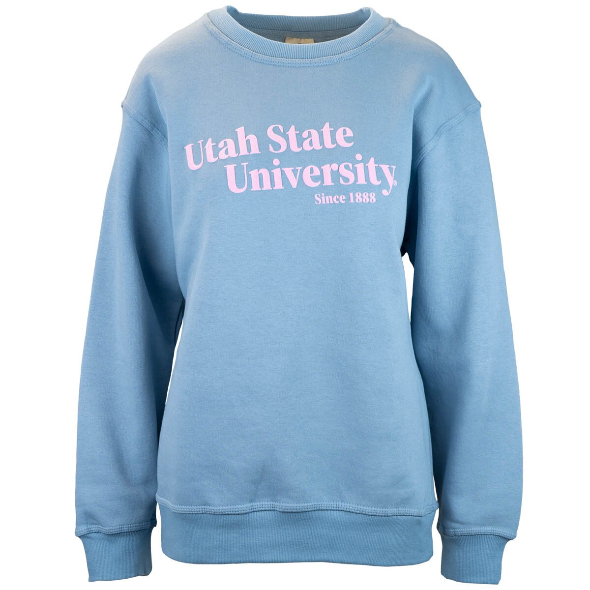 Utah state university bubble puff light blue sweatshirt